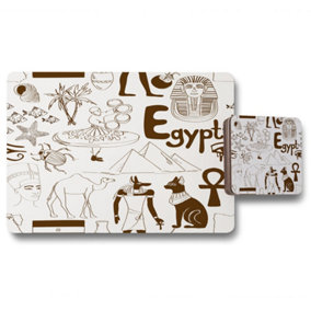 Hand drawn sketch Egypt (Placemat & Coaster Set) / Default Title