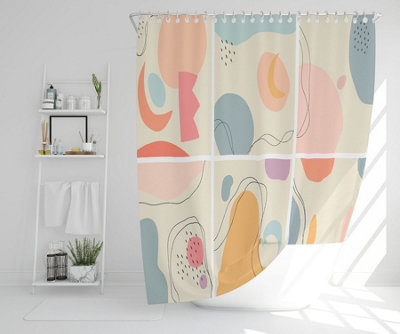 Hand drawn various shapes and doodle objects (Shower Curtain) / Default Title
