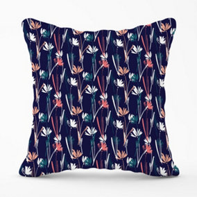 Hand Drawn Wild Flowers Outdoor Cushion 45cm x 45cm