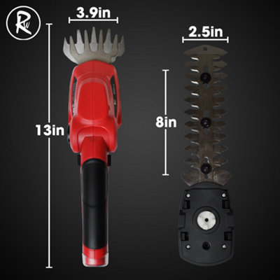 Hand Held Cordless Hedge Trimmer 7.2V RocwooD Garden Edger Grass Shears