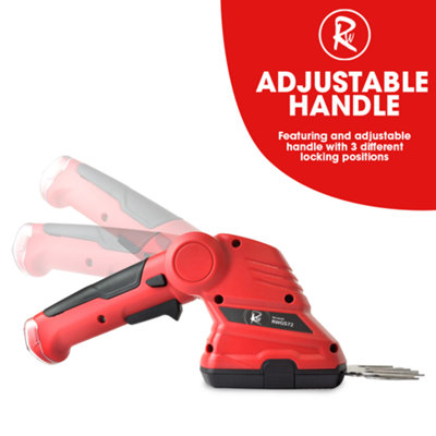 Hand Held Cordless Hedge Trimmer 7.2V RocwooD Garden Edger Grass Shears - 3