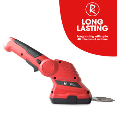 Hand Held Cordless Hedge Trimmer 7.2V RocwooD Garden Edger Grass Shears - 5