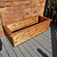 Hand Made 108cm x 41cm Rustic Wooden Large Garden Trough / Flower Bed Planter
