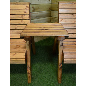 Hand Made Chunky Rustic Wooden Garden Furniture Straight Tray