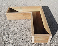 Hand Made Decking Corner Planter - 80cm x 80cm x 15cm