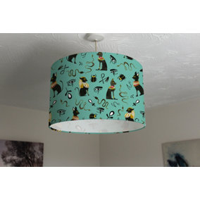 Hand Painting Abstract, Ancient Egypt & Horus Eye Signs (Ceiling & Lamp Shade) / 45cm x 26cm / Lamp Shade