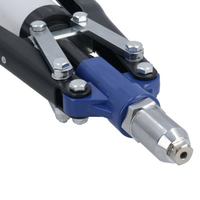 Hand Pop Pot Riveter Tool Double Handle Long Arm For Rivets 3.2 - 6.4mm