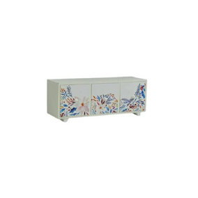 Hand Printed Storage Box with 3 Drawers Women Jewelry Organizer with 3 Drawers Compartments Soft Lining Floral Multicolour