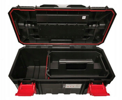 Hand tool box Modular Organis Stackable Lockable Heavy Duty Metal Hinges 3 Sizes Large with organiser