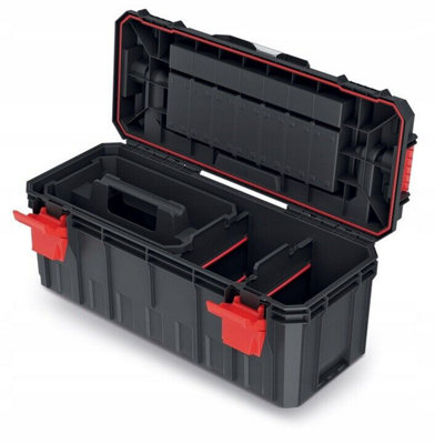 Hand tool box Modular Organis Stackable Lockable Heavy Duty Metal Hinges 3 Sizes Medium - 3