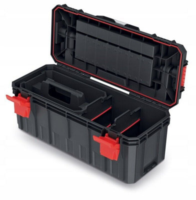 Hand tool box Modular Organis Stackable Lockable Heavy Duty Metal Hinges 3 Sizes Medium