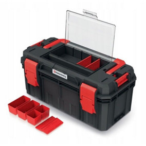 Hand tool box Modular Organis Stackable Lockable Heavy Duty Metal Hinges 3 Sizes Small with organiser