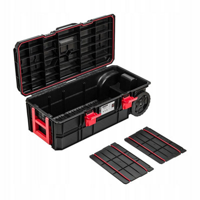 Hand tool box Modular Organis Stackable Lockable Heavy Duty Metal Hinges 3 Sizes Tool trolley - 4