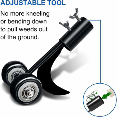 Hand Weeding Tool Hand Weeder with Wheels for Cleaning Between Stone ...