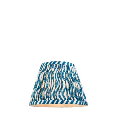 Handcrafted 20cm Tapered Cylinder Lamp Shade in Marlin Blue for Stylish Home Decor