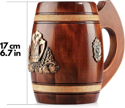 Celtic knot beer mug, Snaidhm Cheilteach stein, Custom wooden tankard, Irish gifts for him, Secret Santa gift authentic