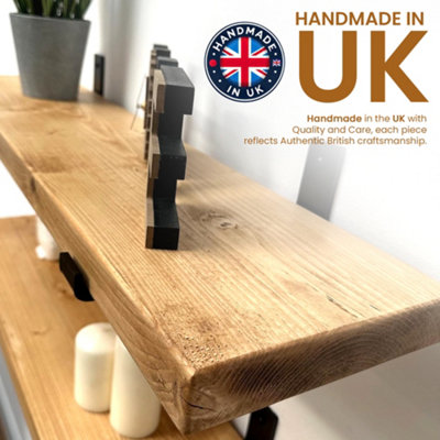 Rustic wooden shelves b&q new arrivals