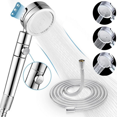 Handheld shower head with 3 spray modes, high pressure shower head and ...