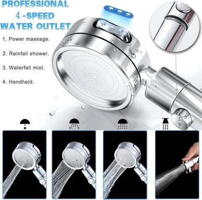 Handheld shower head with 3 spray modes, high pressure shower head and ...