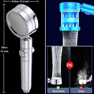 Handheld shower head with 3 spray modes, high pressure shower head and ...