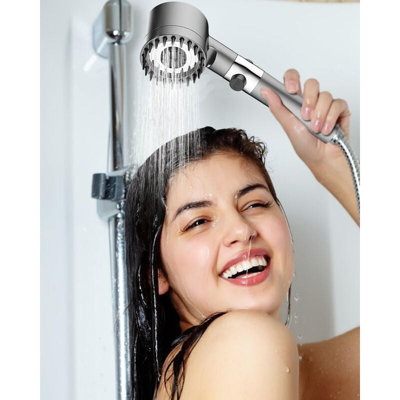 Handheld Shower Head with Filter 3 Mode High Pressure Water Saving Massage