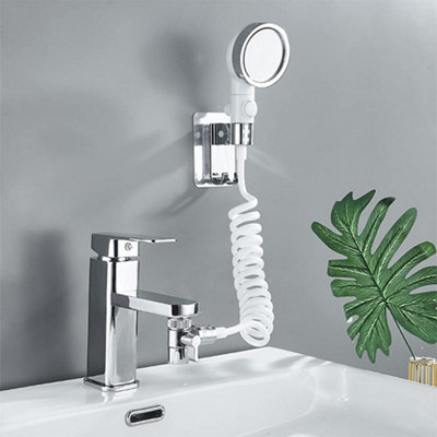 Sink Spray Rubber Hose For Faucet – Portable Sprayer For Pets, Hair Washing, Bathing & Veggie Rinsing – Fits Most Sinks