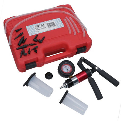 Handheld Vacuum Pump Tester Brake Bleeder Bleeding Fluid Kit 21pc