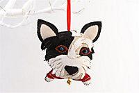 Handmade Felt Patch The Dog Christmas Tree Hanging Decoration - 16 cm
