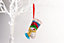 Handmade Felt Snowman Christmas Tree Stocking - 15.5 cm