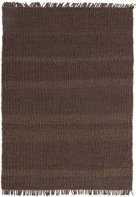 Handmade Kilim Modern Brown Plain Easy to Clean Jute Rug for Living Room Bedroom & Dining Room-120cm X 170cm