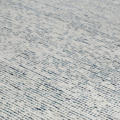 Handmade Luxurious Modern Easy to Clean Dotted Blue Wool Rug for Living Room Bedroom & Dining Room-120cm X 170cm