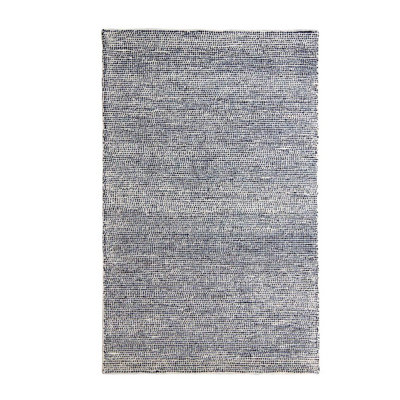 Handmade Luxurious Modern Easy to Clean Dotted Blue Wool Rug for Living Room Bedroom & Dining Room-120cm X 170cm