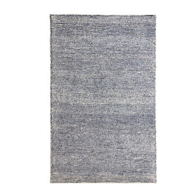 Handmade Luxurious Modern Easy to Clean Dotted Blue Wool Rug for Living Room Bedroom & Dining Room-160cm X 230cm