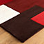 Handmade Luxurious Modern Geomtetric Red Wool Easy to Clean Rug for Living Room & Bedroom-120cm X 170cm