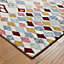 Handmade Luxurious Modern Wool Easy to Clean Abstract Geometric Multicolored Rug for Living Room & Bedroom-160cm X 230cm