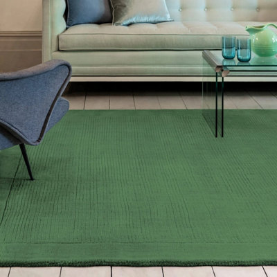 Handmade Luxurious Modern Wool Easy to clean Rug for Bed Room Living Room and Dining Room-60cm X 120cm