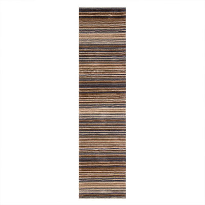 Handmade Modern Easy to Clean Striped Natural Wool Rug for Living Room & Bedroom-160cm X 230cm