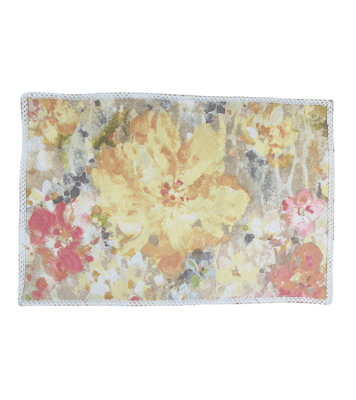 HANDMADE PLACEMATS - GIVERNY SIENNA WITH LACE - 43.5 X 28.5 CM SET OF 2