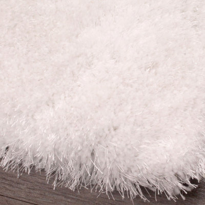 Handmade Plain Shaggy Sparkle Rug for Bed Room Living Room and Dining ...
