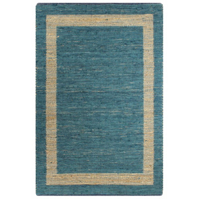 Handmade Rug Jute Blue 120x180 cm