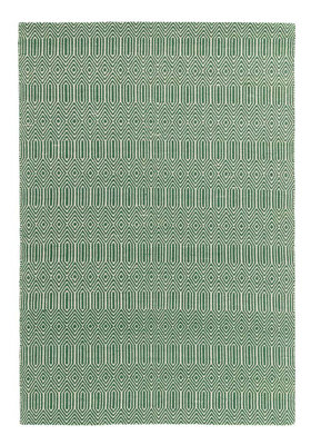 Handmade Rug, Luxurious Wool Rug for LivingRoom, Easy to Clean Geometric Rug, 4mm Thick Green Wool Rug-100cm X 150cm