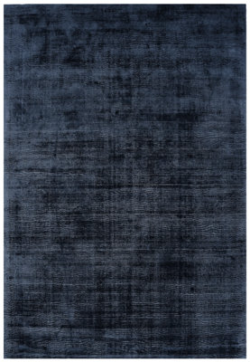 Handmade Rug, Plain Bedroom, & LivingRoom Rug, Easy to Clean Plain Rug, 7mm Pile Navy Modern Classy Rug-160cm X 230cm