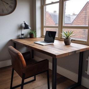 Handmade Rustic Office Desk - 100x45cm