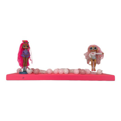 Handmade Wooden Rustic Floating Shelf 145mm Pink Length of 100cm