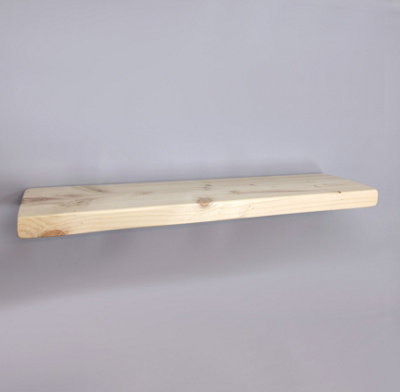 Handmade Wooden Rustic Floating Shelf 145mm Primed Length of 150cm