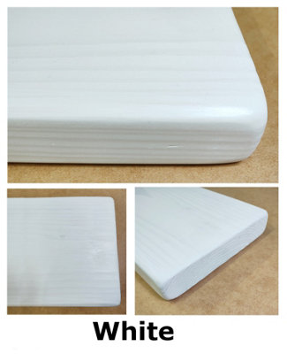 Handmade Wooden Rustic Floating Shelf 175mm White Length of 150cm - 4