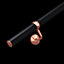 Handrail Kit 3.6m X 40mm Matt Black-Polished Copper Brackets
