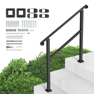 Handrails for Outdoor Steps, 2-3 Step Stair Hand Rail & Indoor Railing ...