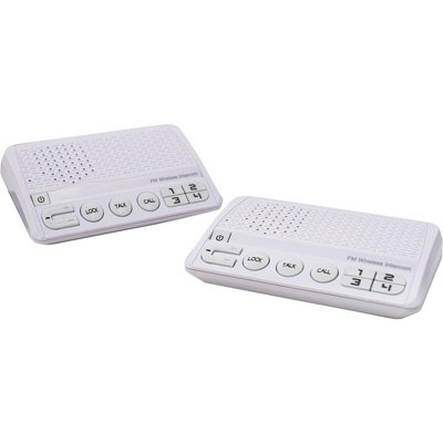 Handsfree 4-Channel Wireless Intercom Set with Volume Control - Portable Two Way Talk Communication System for Home or Office