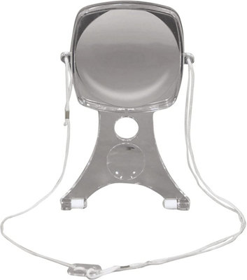 Handsfree Arts & Crafts Magnifier - Reading Aid Magnifying Tool with 2.5 x Magnification, Adjustable Neck Cord & 10cm Acrylic Lens